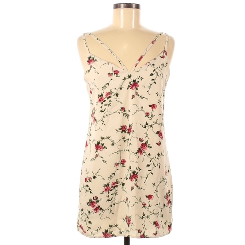 Floral V-Neck Spaghetti Strap Dress